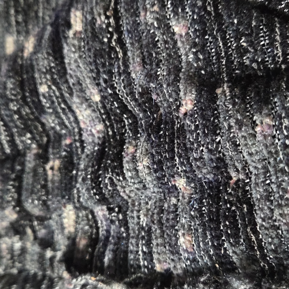 Rare Beautiful Vintage Sewing Blended Black/Grey's/Silver Fabric 2.5 Yards